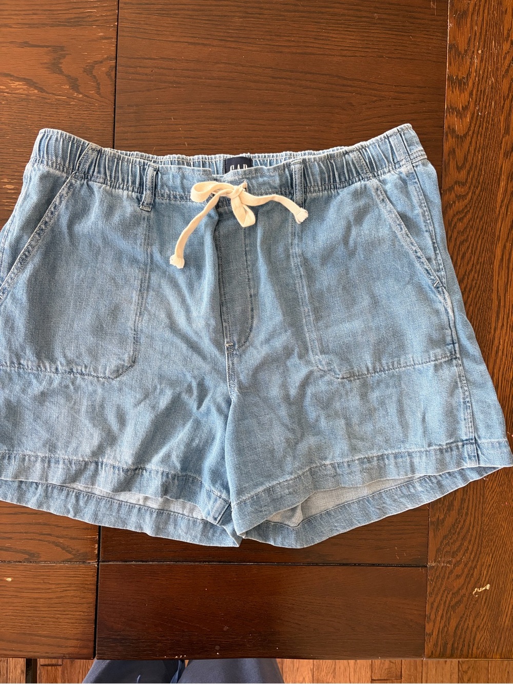Gap xl tall elastic waist drawstring denim shorts